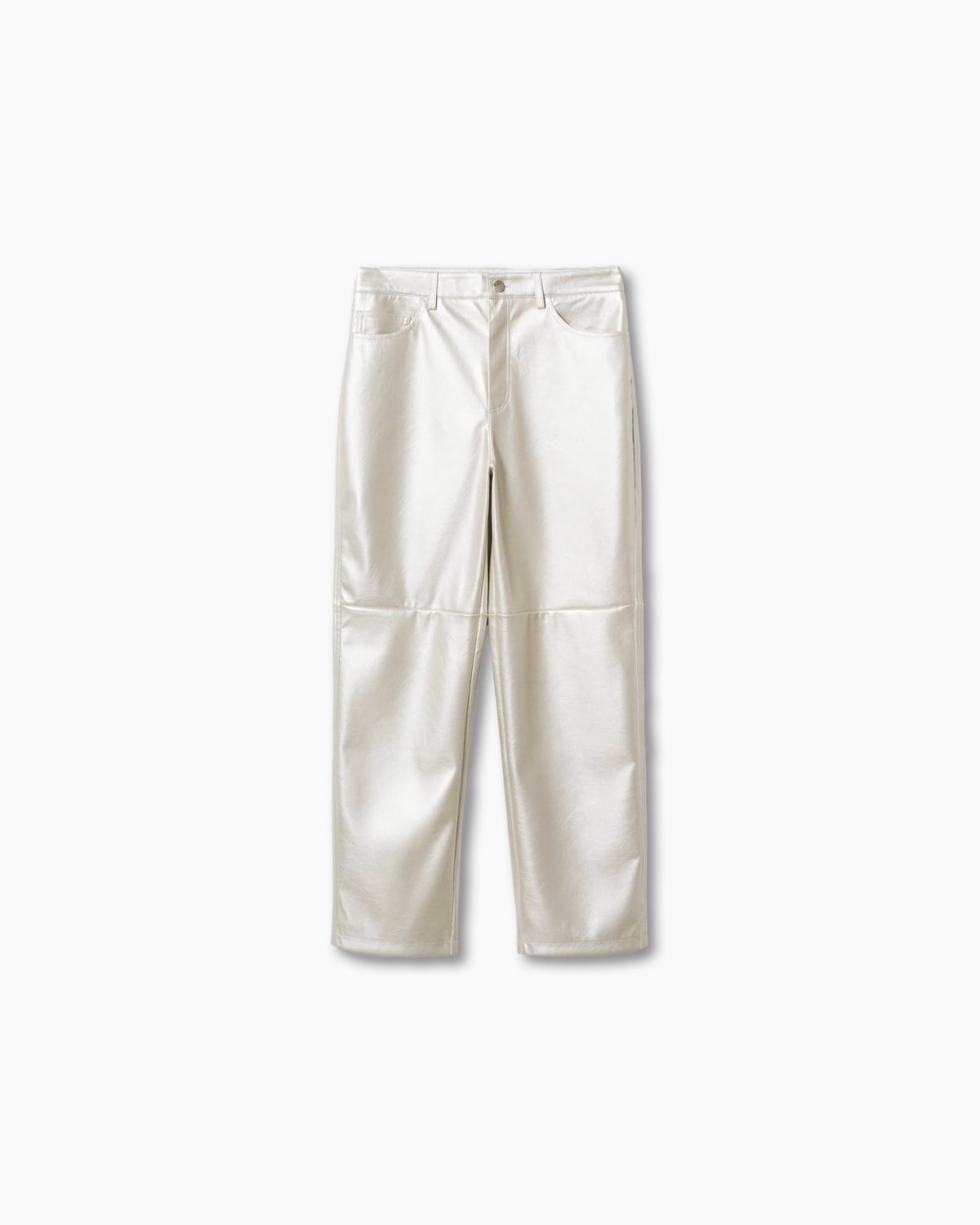 Metallic effect pants